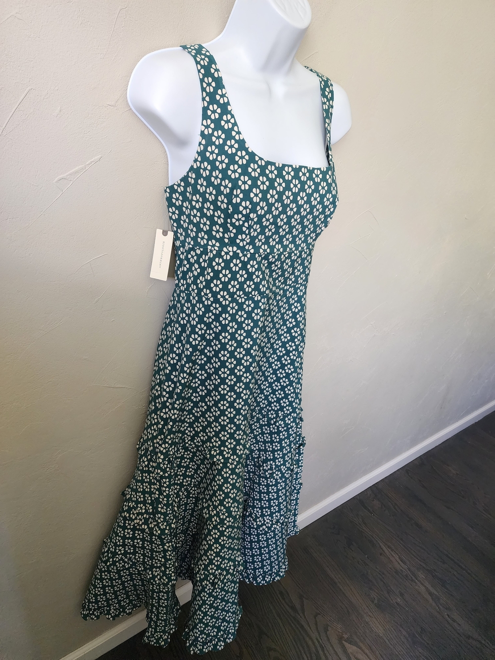 Anthropologie Blythe Square-Neck Tiered Dress Size Small NWT - Picture 3 of 9